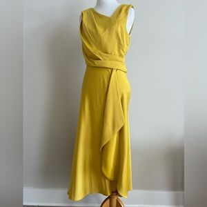 Just… Taylor Gold wrap maxi dress in a Size-4